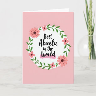 Roze Beste Abuela Ooit Kaart