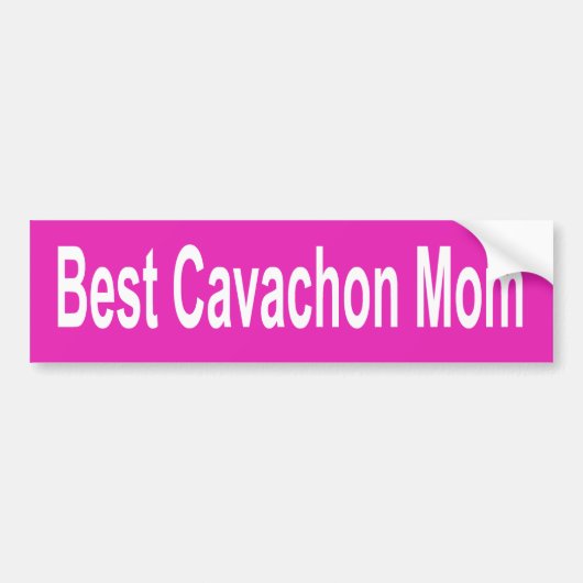 Roze Beste Cavachon Moeder Bumpersticker Hond (Voorkant)
