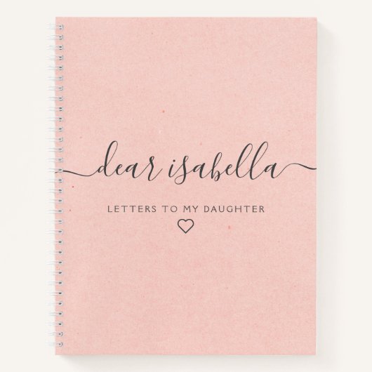 Roze Beste Dochter Keepslag Memory Journal Notitieboek (Voorkant)