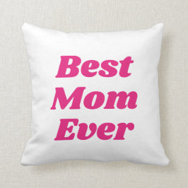 Roze beste mama ooit  kussen