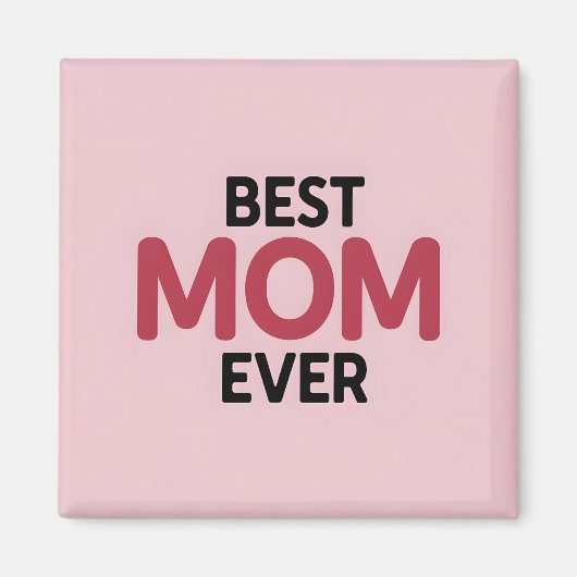 Roze beste mama ooit magneet (Voorkant)
