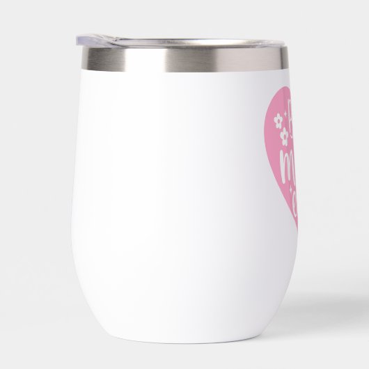 Roze beste mamma ooit om de Floral Heart vorm (Rechts)