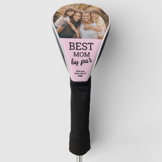 Roze Beste Moeder door Par Custom Foto Modern Golfheadcover (Voorkant)