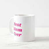Roze Beste Moeder Ooit Koffie Mok (Voorkant links)