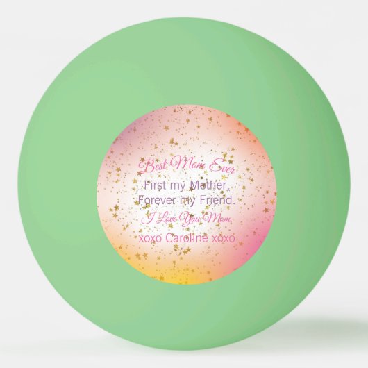 Roze Beste Moeder Ooit Moderne Moederdag Pingpongbal (Voorkant)