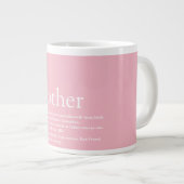 Roze Beste Moeder Ooit Moeder Definitie Grote Koffiekop (Voorkant rechts)