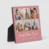 Roze Beste Moeder Ooit Zes Foto Plaquette Fotoplaat (Voorkant)