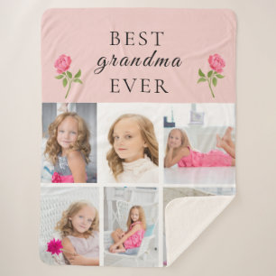 Roze Beste Oma Ooit 6 Foto Sherpa Deken