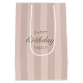 Roze Beste Vrienden Foto Verjaardag Medium Gift Ba Medium Cadeauzakje (Achterkant)