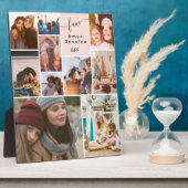 Roze Beste vrienden, script 10 foto collage grid Fotoplaat (Zijkant)