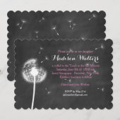 Roze beste wensen Bat Mitzvah uitnodiging (Voorkant / Achterkant)