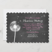 Roze beste wensen Bat Mitzvah uitnodiging (Voorkant)