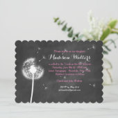 Roze beste wensen Bat Mitzvah uitnodiging (Staand voorkant)