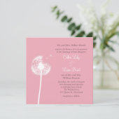 Roze beste wensen! huwelijksuitnodiging kaart (Staand voorkant)