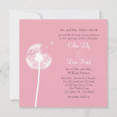 Roze beste wensen! huwelijksuitnodiging kaart (Voorkant)