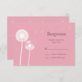 Roze beste wensen! RSVP (Voorkant / Achterkant)