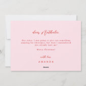 Roze Beste Zuster Vrolijk Kerstfeest Feestdagenkaart (Achterkant)