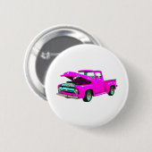 roze bestelwagen ronde button 5,7 cm (Voorkant /achterkant)