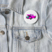 roze bestelwagen ronde button 5,7 cm (In situ)