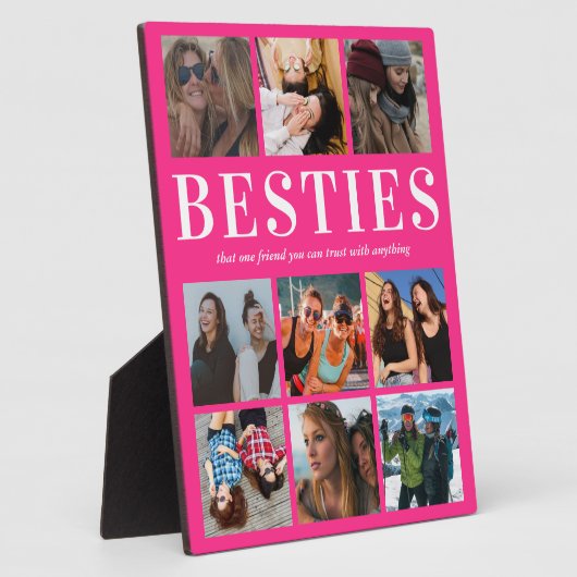 Roze Besties Gift | Beste vriend Fotoplaat (Zijkant)