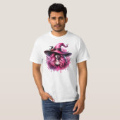 Roze betoverde heks - Halloween Art Print T-shirt (Voorkant volledig)