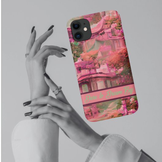 Roze betoverend fantasiebos Case-Mate iPhone case