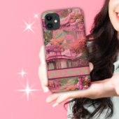 Roze betoverend fantasiebos Case-Mate iPhone case