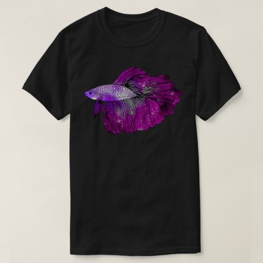 Roze Betta Fish Galaxy T-shirt (Design voorkant)