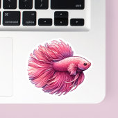 Roze Betta Fish Sticker