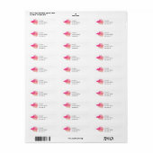 Roze Betta Fish Waterverf Etiket (Full Sheet)