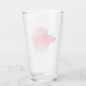 Roze Betta Fish Waterverf Glas (Achterkant)