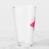Roze Betta Fish Waterverf Glas (Rechts)