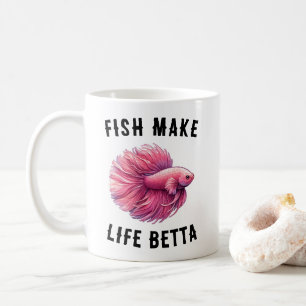 Roze Betta Vis Mok - Vis Maakt het Leven Betta Ges