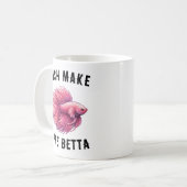 Roze Betta Vis Mok - Vis Maakt het Leven Betta Ges (Voorkant links)