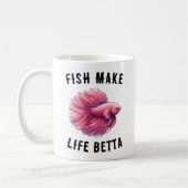 Roze Betta Vis Mok - Vis Maakt het Leven Betta Ges (Links)