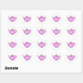 Roze Betty Teapot Square Sticker (Vel)