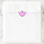 Roze Betty Teapot Square Sticker (Tas)