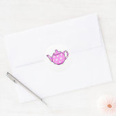Roze Betty Teapot Square Sticker (Envelop)