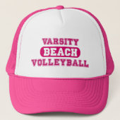 Roze beukenvolleybal trucker pet (Voorkant)