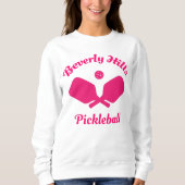 Roze Beverly Hills Pickleball Sweatshirt (Voorkant)