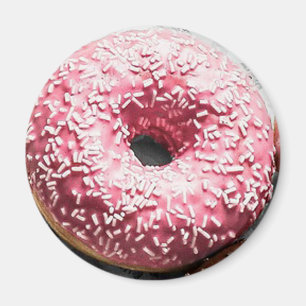 Roze bevroren Donut Fun Food Magnet