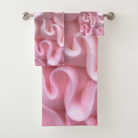 Roze Bevroren washandset Bad Handdoek (Insitu)