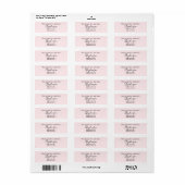 Roze Bewaar De Datum Aangepaste Naam Retouradres Etiket (Full Sheet)