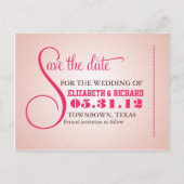 Roze  Bewaar de datum Zoete briefkaarten (Voorkant)