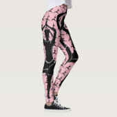 Roze bewerking Yoga Pose Silhouette Leggings (Rechts)