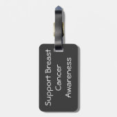 Roze bewustmakingslint bagagelabel (Achterkant verticaal)