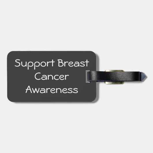 Roze bewustmakingslint bagagelabel (Achterkant horizontaal)