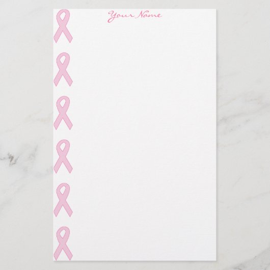 Roze bewustmakingslint briefpapier (Voorkant)