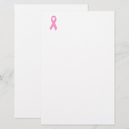 Roze bewustmakingslint briefpapier (Voorkant / Achterkant)