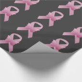 Roze bewustmakingslint cadeaupapier (Hoek)